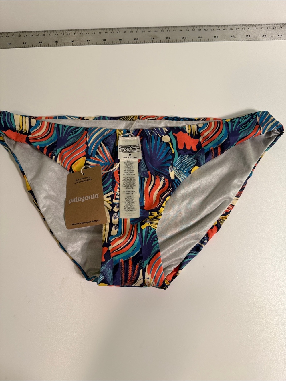 Patagonia Women's Swim bikini bottoms Multicolor Tropical Wave Print